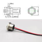 16mm 19mm 22mm 25mm Waterproof IP68 200mA  Momentary Normally Open Switch Stainless Steel Piezo Switch
