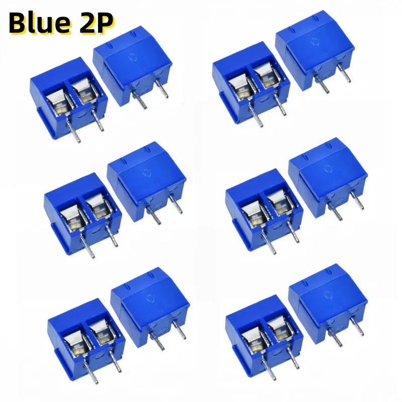 10/20PCS PCB Terminal Block Connector Pitch 5.0mm KF301 Straight Pin 2P 3P Screw PCB Terminal Blocks Connector Assortment Kit