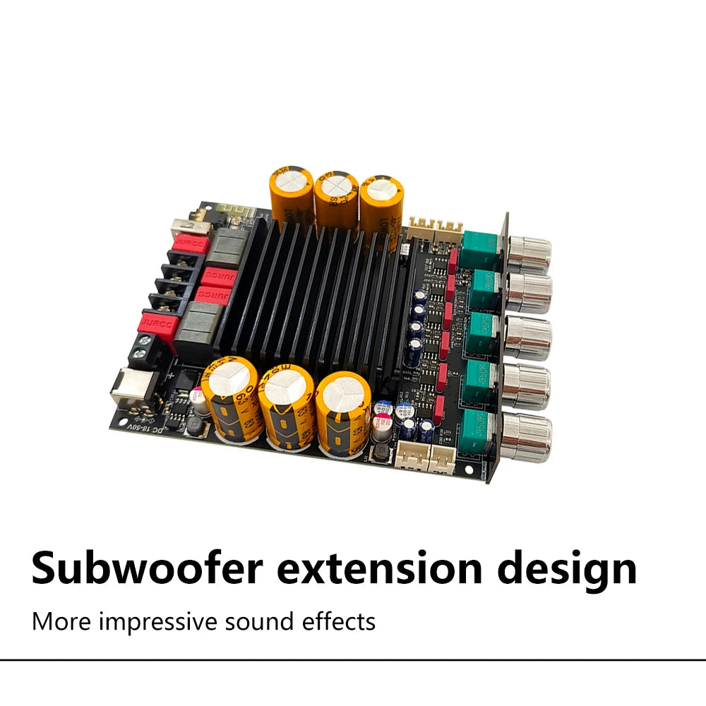 ZK-SUB600 BT Amplifier Board Module 2.0 Channel 300W+300W+Subwoofer Extension TPA3255 DC 18-50V with Subwoofer
