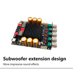 ZK-SUB600 BT Amplifier Board Module 2.0 Channel 300W+300W+Subwoofer Extension TPA3255 DC 18-50V with Subwoofer
