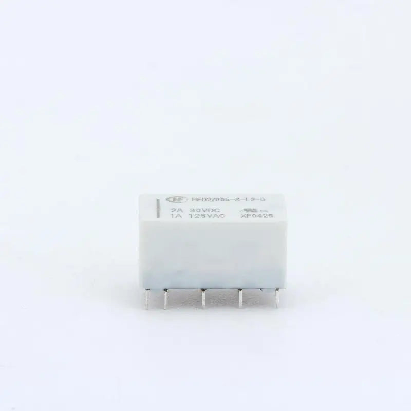 1Pc 12V Coil Bistable Latching Relay DPDT 30VDC 2A 1A 125VAC HFD2-005-S-L2-D Realy High Quality Home Improvement