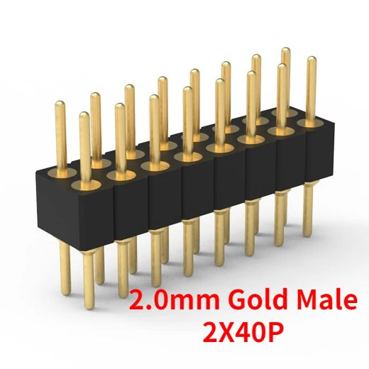 10pcs 2.0mm/2.54mm Pitch 1/2x40Pin Single/Double RowCrystal IC Socket Hole Round Male Female Pin Header Connector