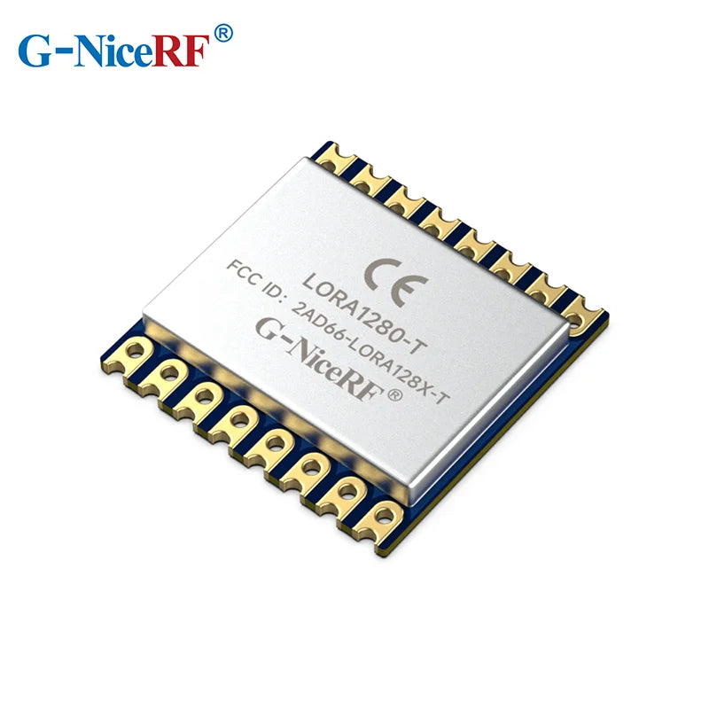 G-NiceRF | 2 PCS LORA1280-TCXO LoRa Module 2.4GHz SX1280 Long Distance SPI Interface FCC ID&CE-RED Certification