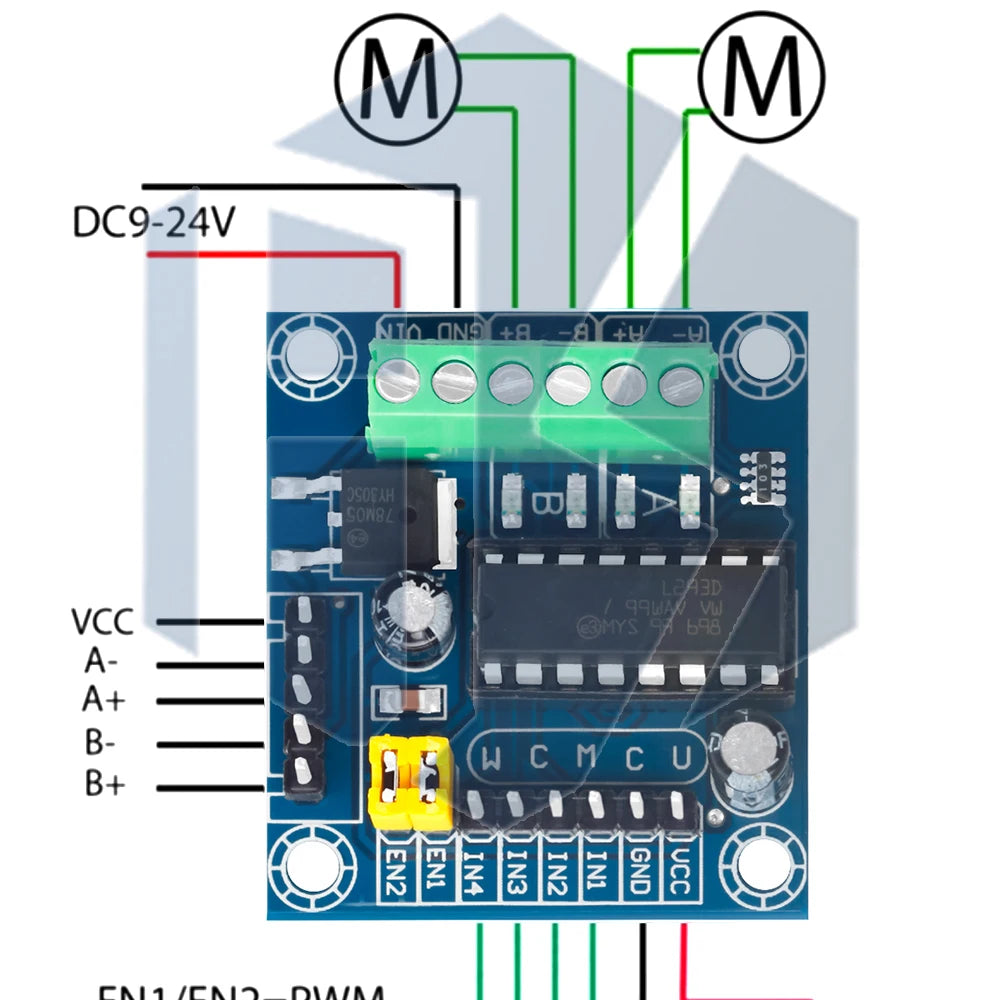Mini L293D 4-Channel Motor Driver Shield for Arduino UNO/Mega 2560 (High Voltage/Current)