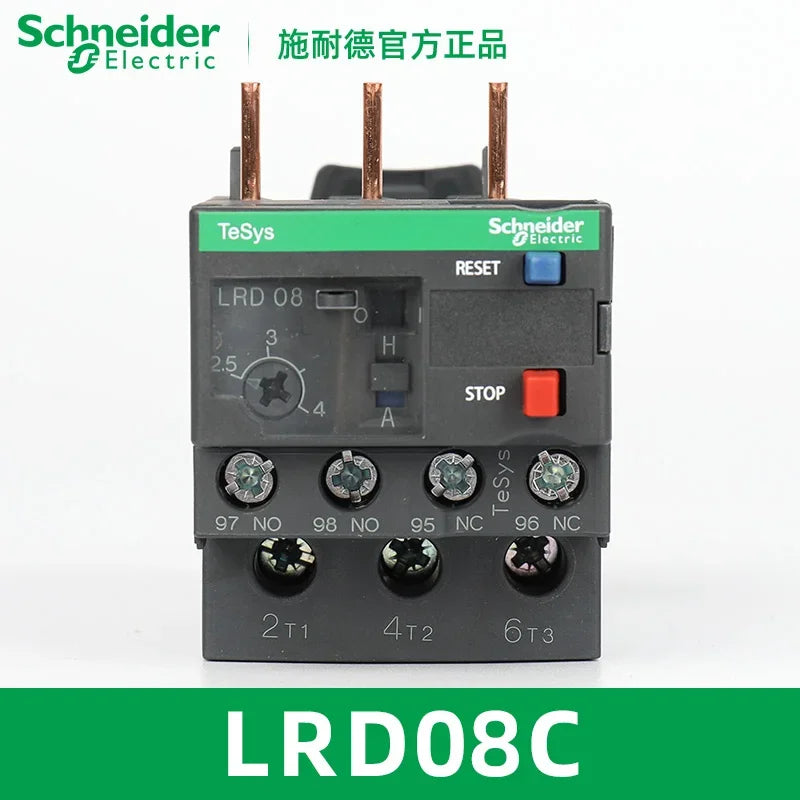 Schneider Electric LRD Series Thermal Overload Relay LAD7B106C Models LRD01/3/5/6/10/12/14/16/21/22/32C for Electrical Contr