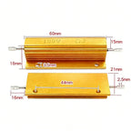 2PCS 10W 25W 50W 100W Aluminum Power Metal Shell Case Wirewound Resistor 0.1R 0.2 0.5 1K 2 3 4 5 6 8 10 12 15 20 30 50ohm RX24