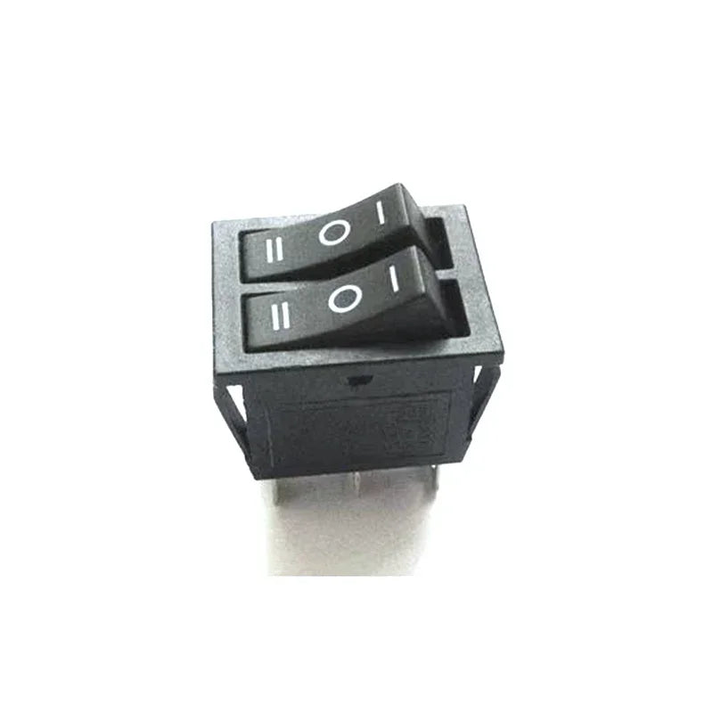 2Pcs KCD2 Double Boat Rocker Switch 6 Pin On-Off Position with Green Red Lights 20A 125VAC/16A 250V - Black No Light Option