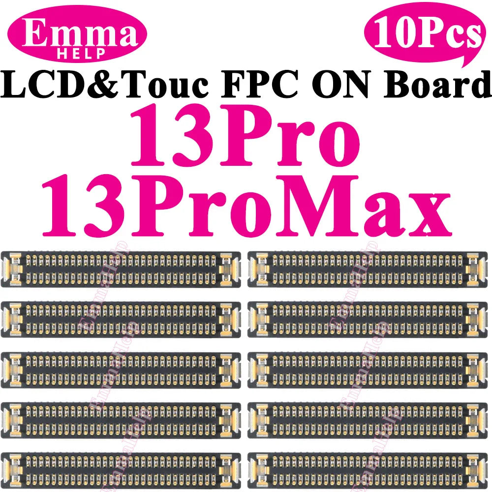 10Pcs LCD Display Touch FPC Connector for iPhone 17 17Pro 16 15 14 Pro Max Motherboard Logic Board Screen Plug Replacement