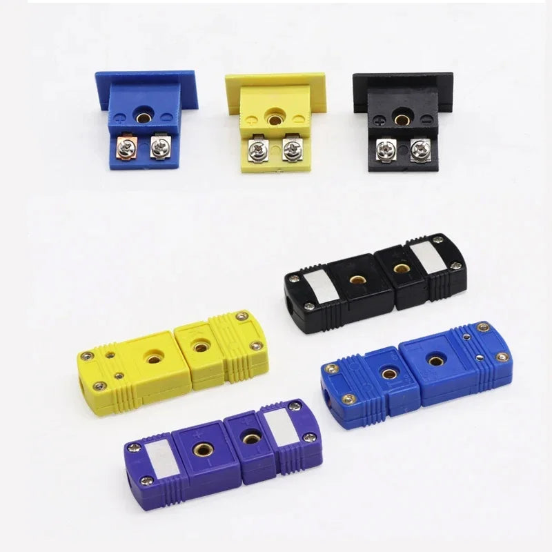 1~100pcs Thermocouple Miniature Socket & Plug Connector K/T/J/E Type Panel Mount Thermocouple Plugs and Sockets Sensor