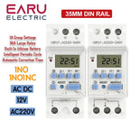 AC 220V 230V 110V DC 12V 24V 48V 15A 30A THC15A Din Rail Weekly 7 Days Programmable Digital Time Switch Relay Timer Controller