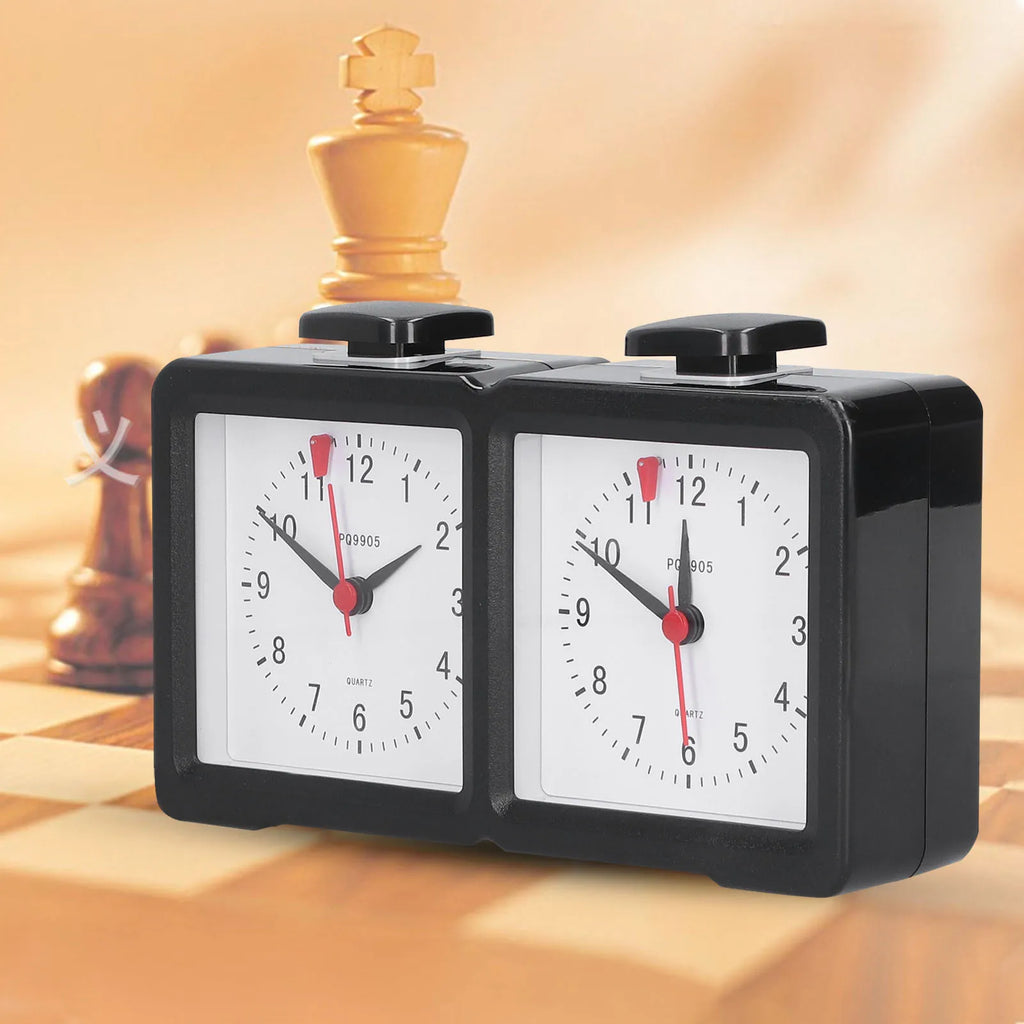 Multifunction Chess Analog Clock Count Up Count Down Timer Mute for Board Game Competition