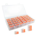 90 PCS Lever Wire Connector Kit Transparent Compact Splicing Push-in 2/3/5 Conductor Electrical Connectors for Easy Wiring