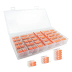 90 PCS Lever Wire Connector Kit Transparent Compact Splicing Push-in 2/3/5 Conductor Electrical Connectors for Easy Wiring