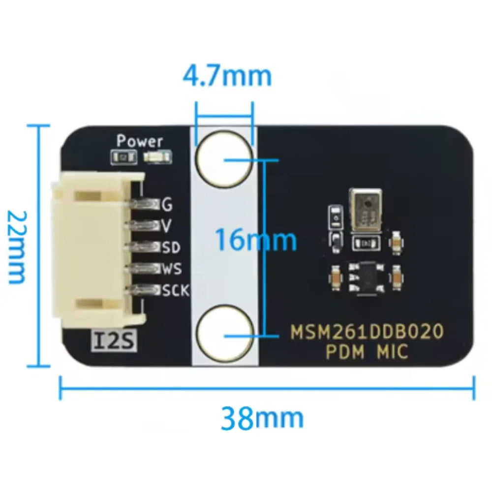 I2S MEMS Microphone Module ZTS6631 High Sensitivity Digital Audio Sensor PH2.0 Connector supports ESP32 for HOME Assistant