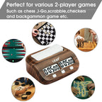 LEAP Chess Clock Digital Chess Timer with Count up / Countdown Timer for Board Games Timer with Alarm Function Wood Appearance