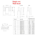 10-50sets 3.0mm Micro-Fit 3.0 Connector Receptacle Housing 2Pin 3 4 5 6 Circuit Plug House Terminal 43640 43645 MX3.0mm