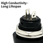 6PCS PBS-33B 12mm 2Pin Waterproof Momentary Push Button Switch 12V 1A Mini Reset Non-Locking Red Green Yellow Blue White Black