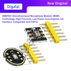 INMP441 Omnidirectional Microphone Module MEMS High Precision Low Power I2S Interface Supports ESP32