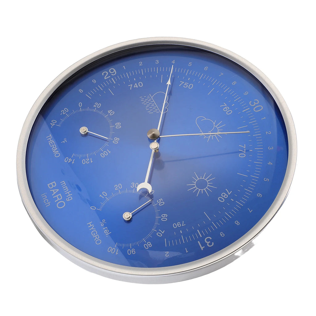 Thermometer Barometer Hygrometer Easy To Read Wall Hanging Thermometer Barometer Hygrometer Aluminum Alloy for Indoor Outdoor