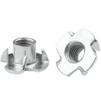 90Pcs M3-M8 Four Prong T-Nuts Kit, Blind Insert Captive Nuts for Wood Furniture, Assorted Woodworking Hardware