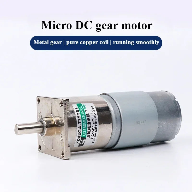 12V 24V Dc Gear Motor 25W 42GA775 Gear Reducer Motor High Torque Low Speed Micro Adjustable Speed 775 DC Motor