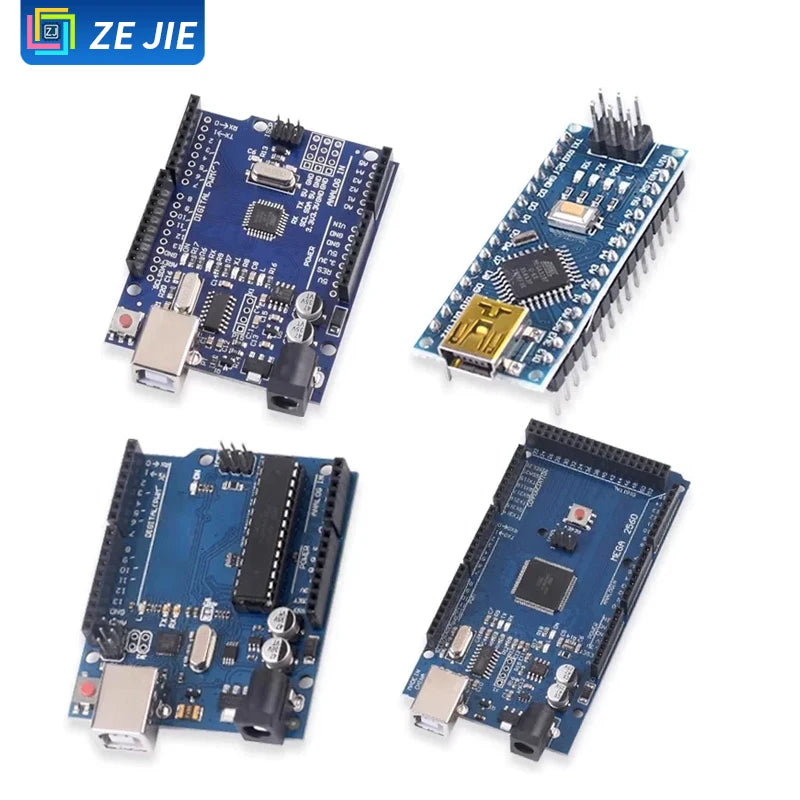 UNO R3 Development Board Kit, Improved Version ATmega328P MCU Module, Compatible with Arduino Nano