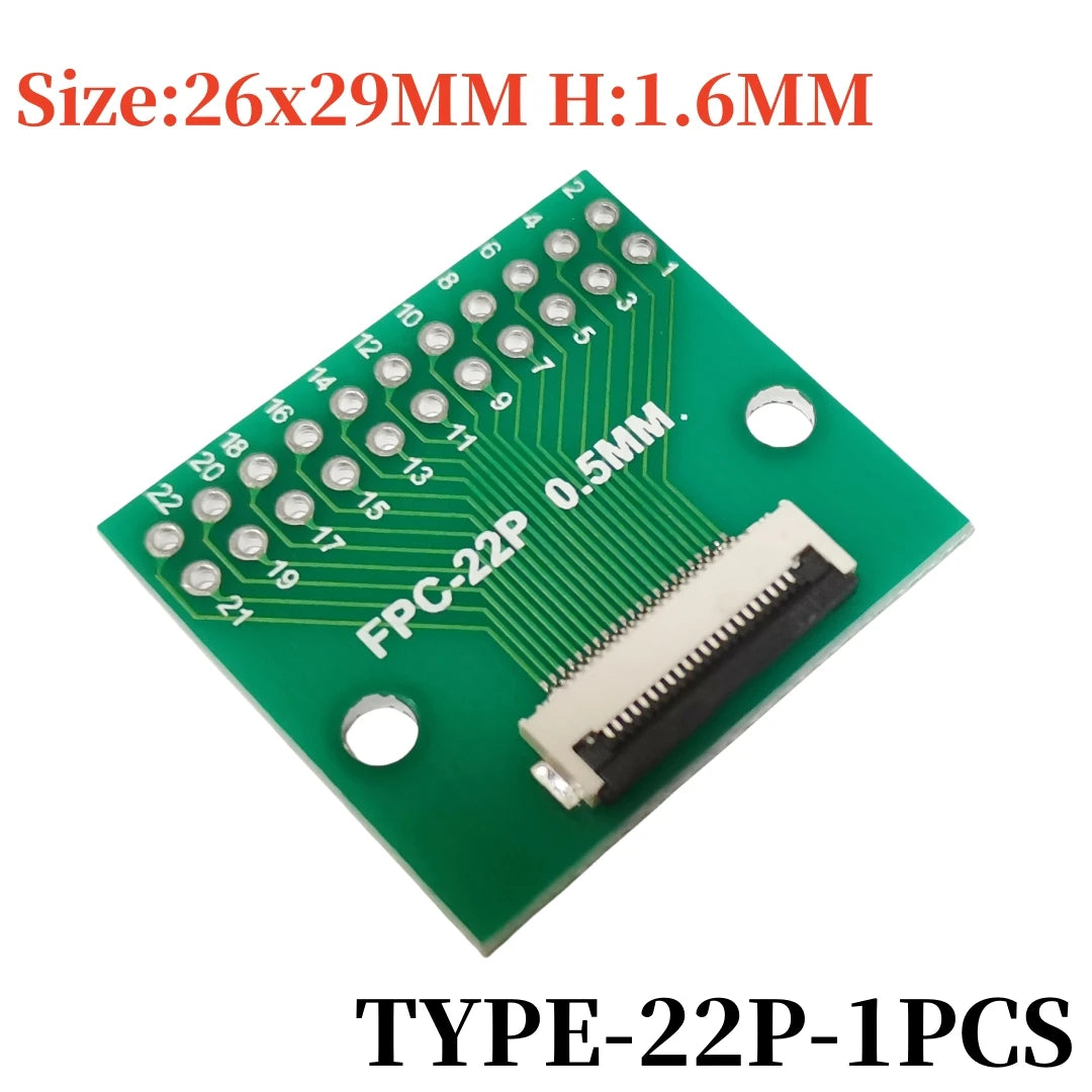 FFC/FPC 0.5MM Adapter Board 4P/6P/8P/10P/12P/14P/15P/16P/18P/20P/22P/24P/26P/30P/32P/34P/36P/40P/42P/45P/50P/60P/64P/68P/80P/96P