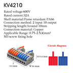 Wire Connector Electrical Cable Terminals Blocks Universal Quick Conductor Splitter Push-in LED Tool Mountable Rail Junction Box