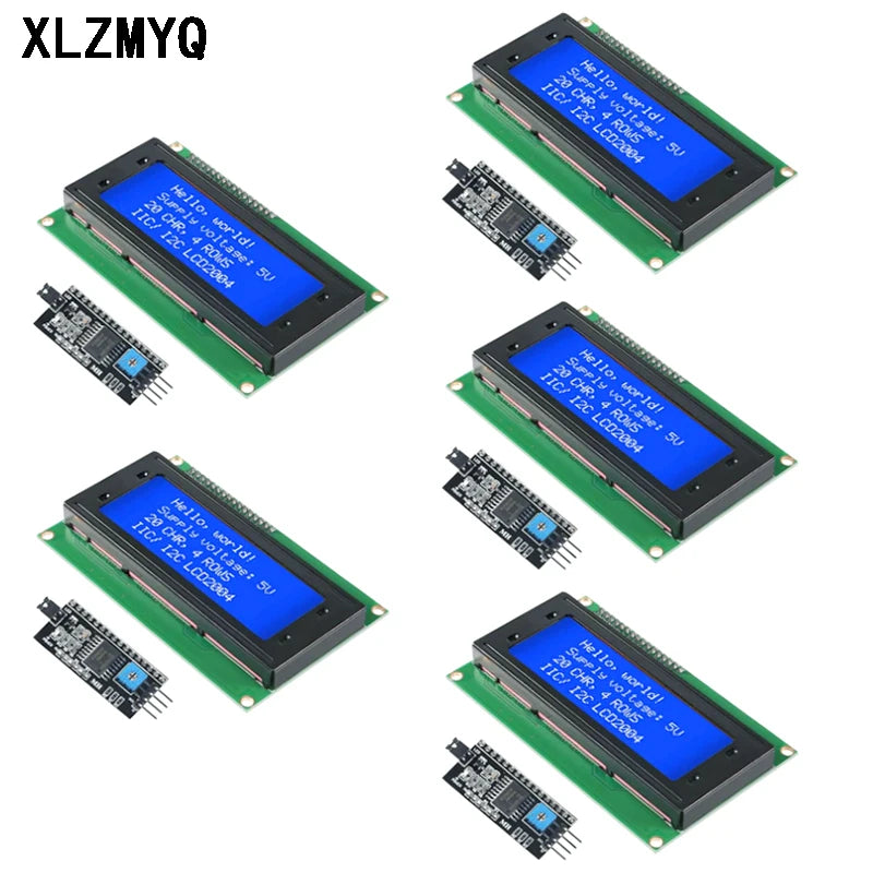 5pcs LCD2004+I2C LCD Display 2004 20x4 2004A Blue Screen HD44780 LCD With IIC/I2C Serial Interface Adapter Module For arduino
