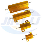 1PCS RX24 50W 100W Aluminum Power Metal Shell Case Wirewound Resistor 0.01R ~ 100K 1 2 3 4 5 6 7 8 9 10 12 20 30 47 50 60 100ohm
