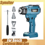 Electric Cordless Heat Gun For Bosch 18V Battery Hot Air Gun With 4pcs Nozzles Temperature Adjustment Shrink Wrapping Tool