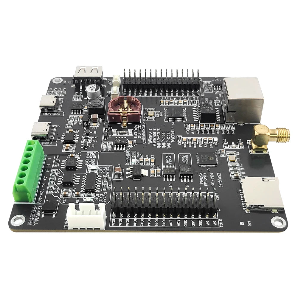 RS485 ESP32-S3 N16R8 Development Board AI Industrial Internet of Things W5500 ETH PCF8563 TF USB POE Power 3DBI BT WiFi Module