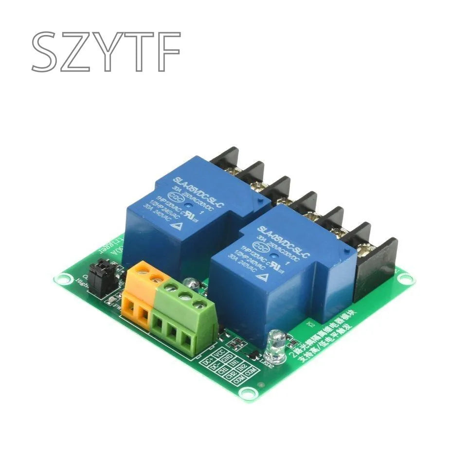 1 2 4 8 Channel Relay Module 30A With Optocoupler Isolation 5V 12V 24V Supports High And Low Triger Trigger