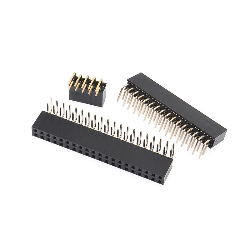 10PCS 2X3/4/5/6/7/8/10/20/40 PIN Double Row Right Angle Female Pin Header 2.54MM PITCH Strip Connector Socket