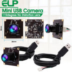 ELP AR0234 Global Shutter USB Camera 1080P 90fps Wide Angle No Distortion UVC Mini Webcam for Golf High Speed Sport PC