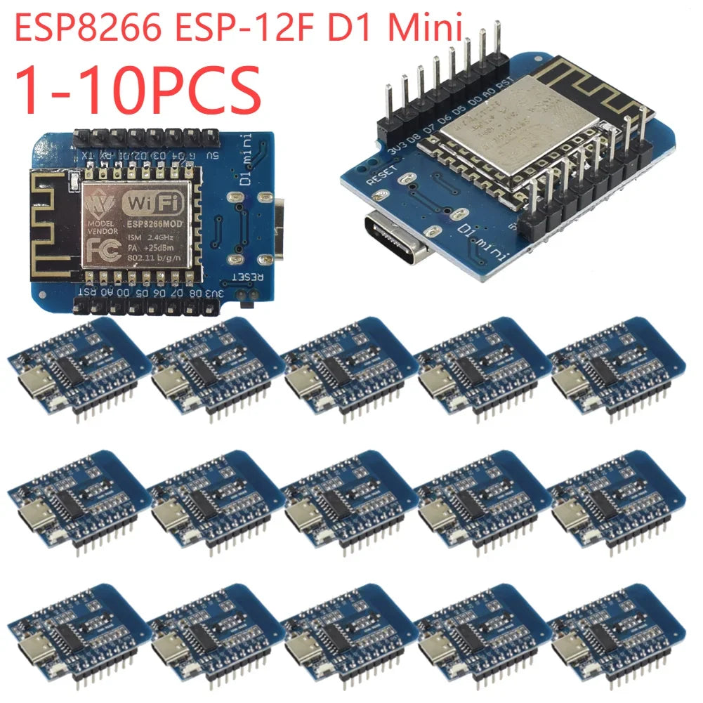 ESP8266 ESP-12F D1 Mini NodeMcu Lua WIFI CH340 Development Board Type-C D1 Mini WIFI Development Board NodeMCU Lua Module