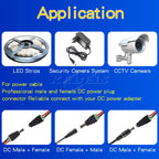 2/5/10PCS DC 12V Male Female BNC Connectors 5.5*2.1mm/2.5mm Welding-Free Power DC Plug Adapter Jack Sockets For LED CCTV Camera