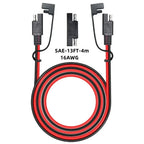 12/24V SAE to SAE Extension Cable Quick Connector Harness SAE Connector, with SAE Polarity Backup Adapter and 15A Backup Fuse
