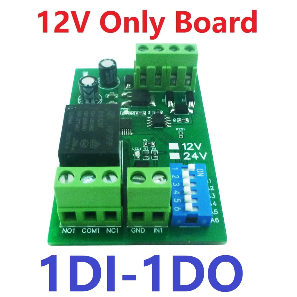DC12V 1-12Ch Digital Switch DiDo Multifunction RS485 PLC IO Expanding Board Standard Modbus RTU Relay Module
