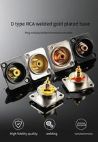 D Type RCA Female Jack YS367A Mounting Module Solder Socket AV Audio Video Connector for DVD Panel