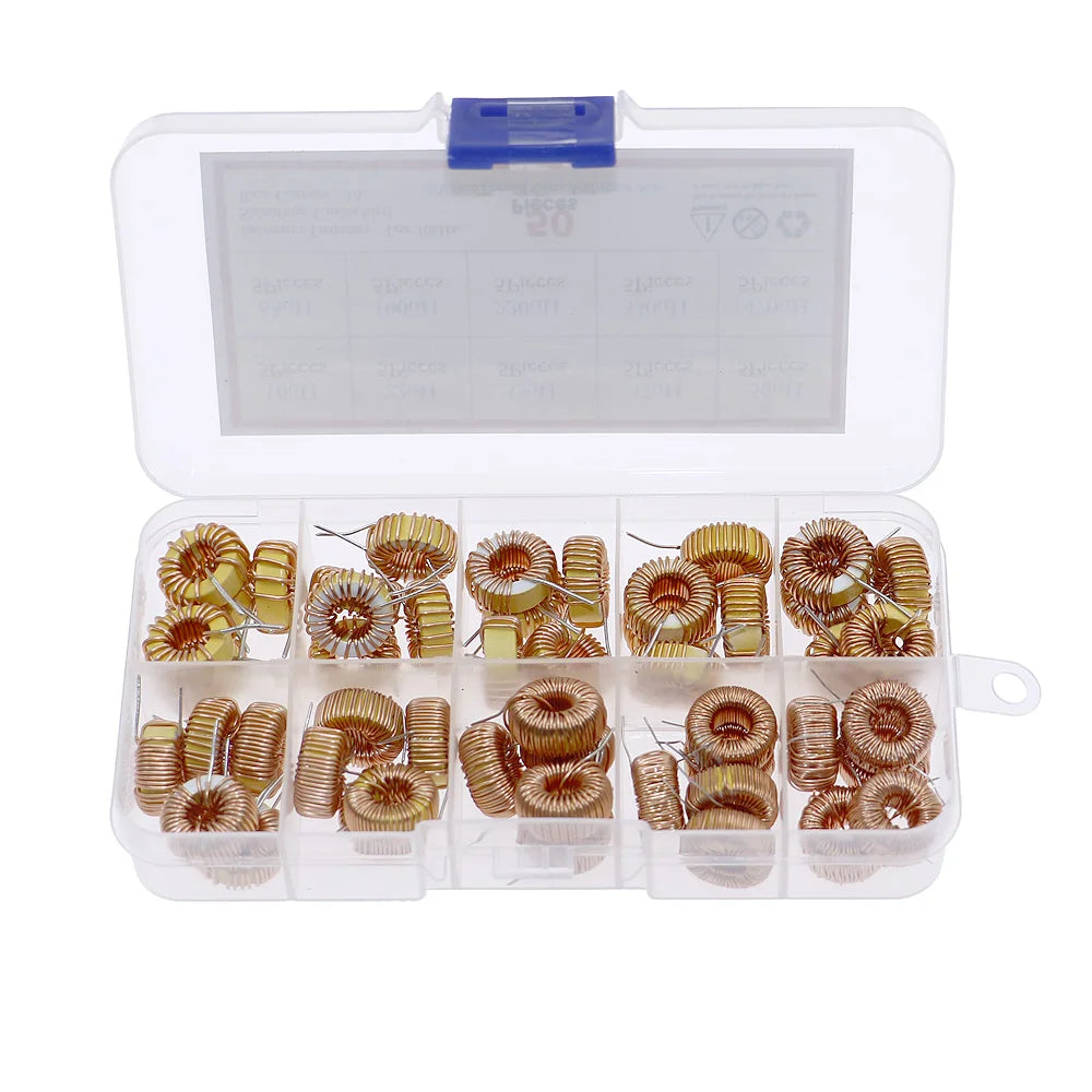 50pcs 10Models Toroid Core Inductor 10uH-470uH  Winding Magnetic Inductance Assorted kit