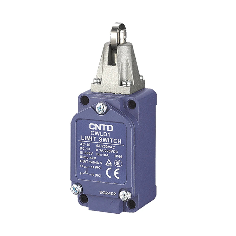 CNTD CWLD1 Vertical Limit Switch 10A 380VAC IP66 DPDT Za Double-Break Vertical Roller Plunger Industrial