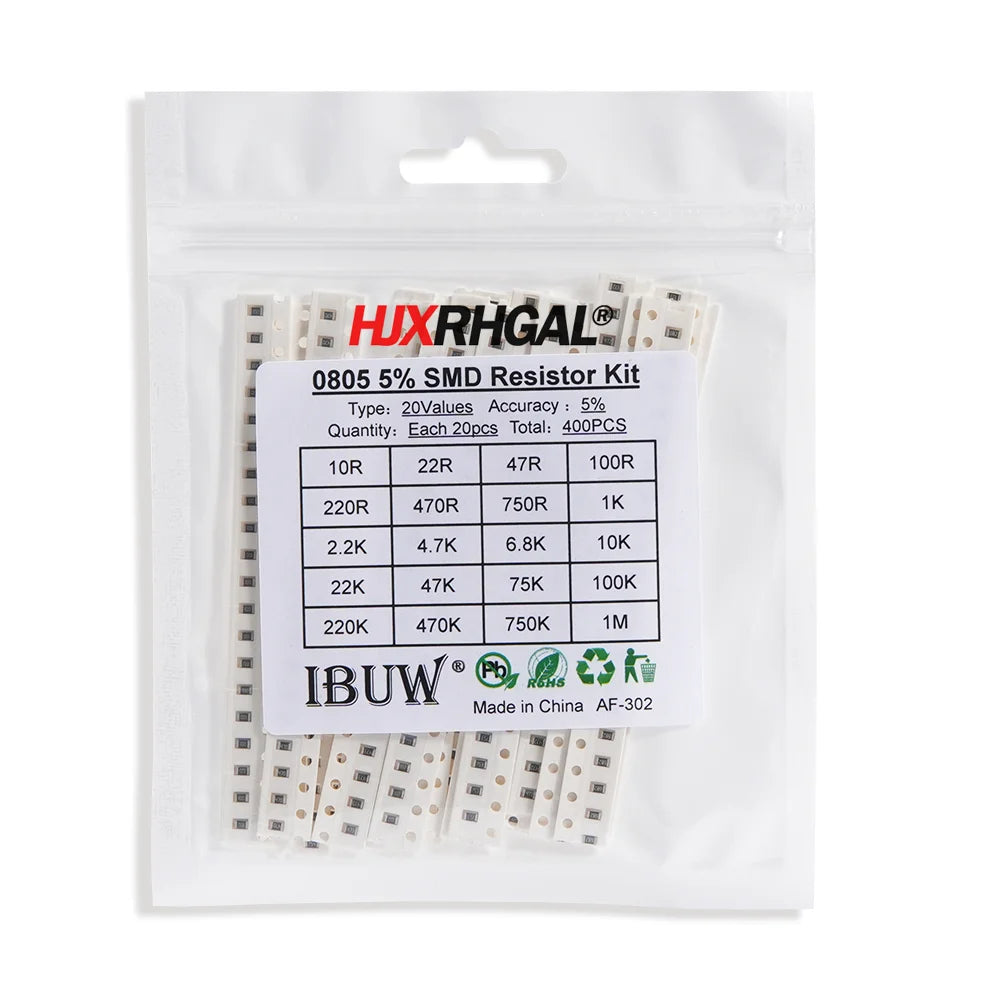 33Values 0402 0603 0805 1206 1210 2512  SMD Resistor Kit Assorted Kit 1ohm-1M ohm Sample Kit 80Values 36Values 10Values