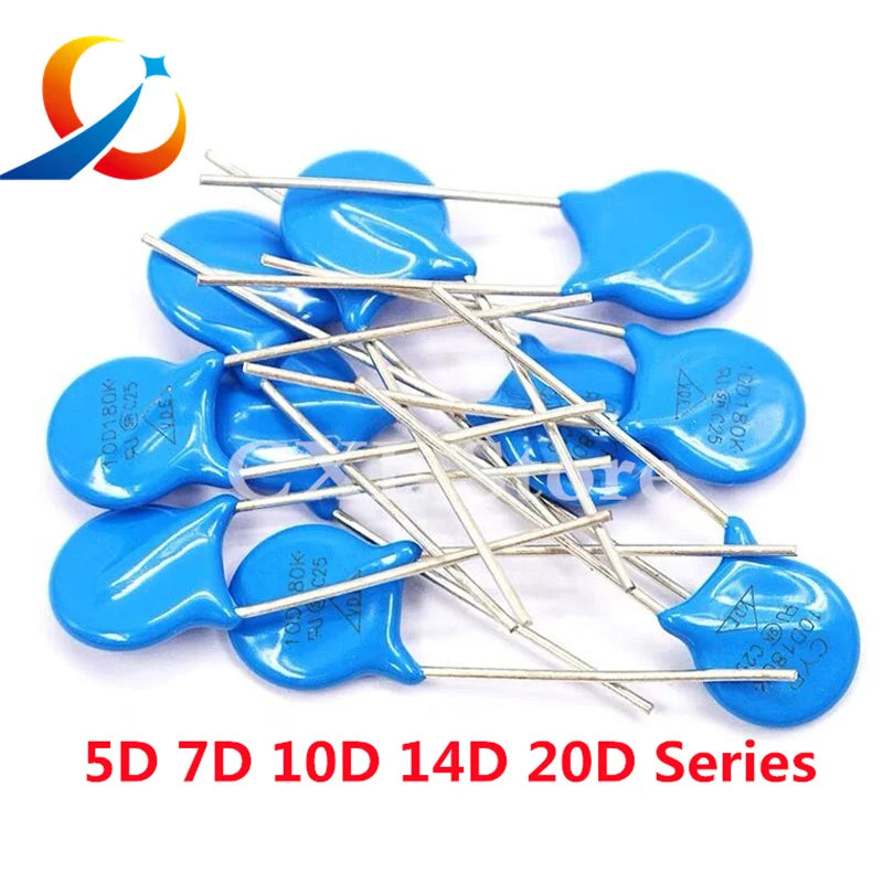 10PCS Varistor 05D 07D 10D 14D 20D 05D471K 07D391K 7D431K 7D471K 10D470K 10D101K 10D271K 10D471K 14D471K 14D220K 20D431K 20D471K