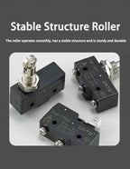 Micro Limit Switch CNTD CM‑1743 CM‑1743N Long Roller Lever 15A 250VAC 1NO1NC Plastic Housing Travel Switch for Industrial Machin