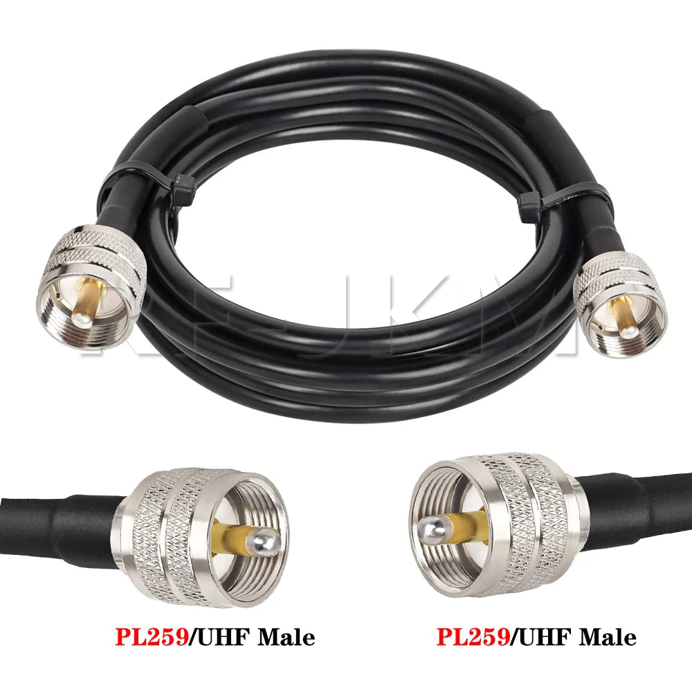 RG58 Cable N Male Plug to UHF PL259  Male to SO239 Female Plug Connector 50ohm Crimp RF Coaxial Jumper Pigtail Straight