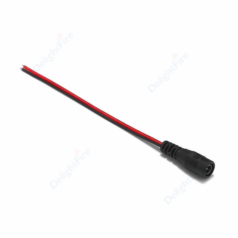 1-100pcs DC Power Pigtail Cable 5.5 2.1mm Female Male Plug 5V 12V Jack Connector Wire For CCTV Camera LED Strip Power Adapter
