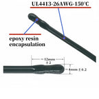 New Energy Vehicle Lithium Battery Temperature Sensor NTC Thermistor 10/100K Water Drop Temperature Probe B3435/4150 50CM 1M