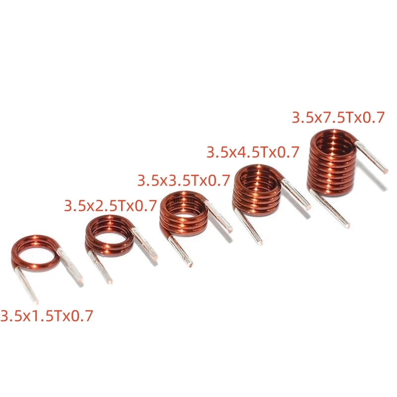50PCS  Air Coil 3.5 * 1.5/2 5/3.5/4.5/7 Diameter FM Remote Control Coil Inductance