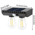 Solar Wall Lights Outdoor with 3 Lighting Modes & Motion Sensor, Solar Porch Light with 2 Bulbs, Waterproof Solar Wall Sconce
